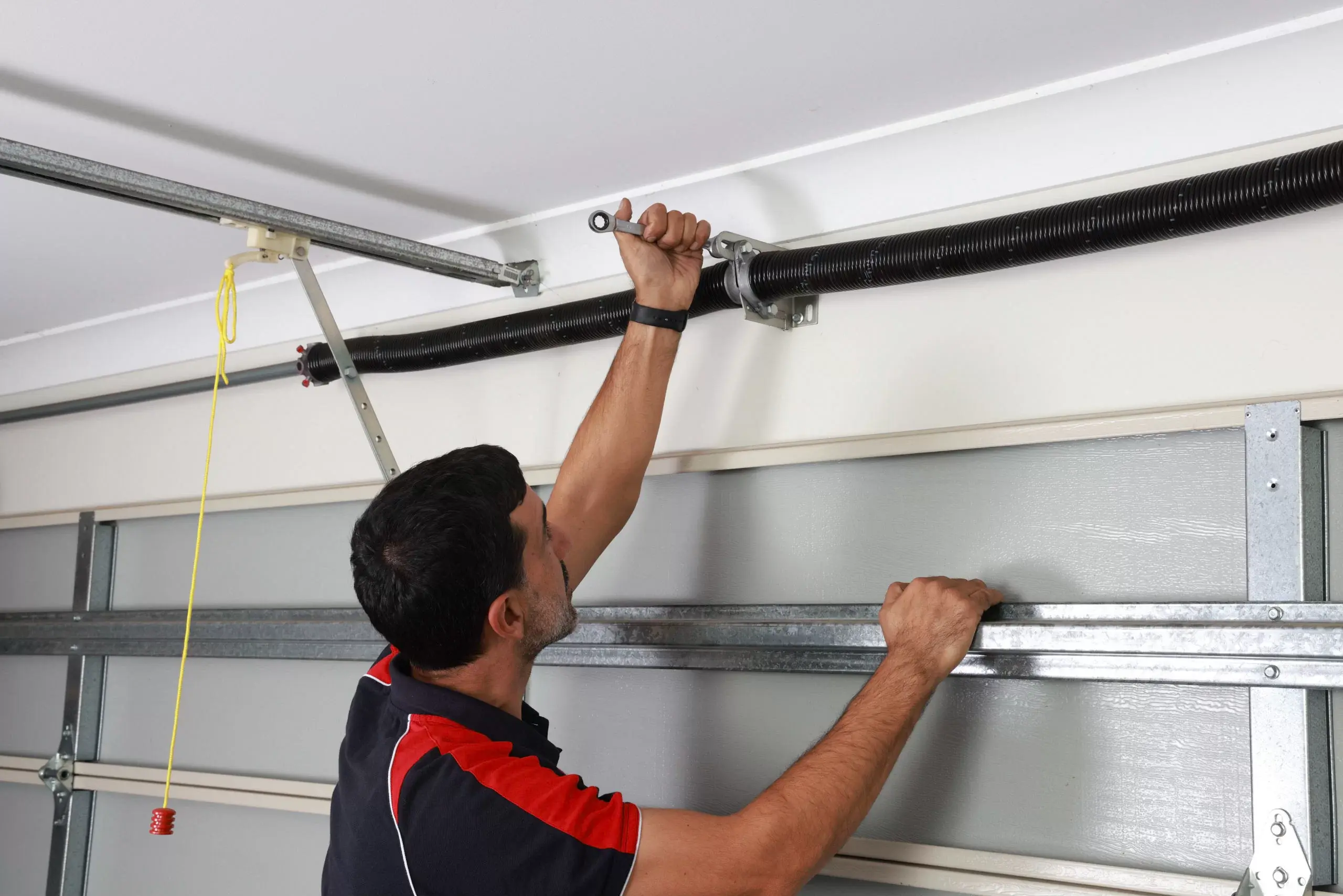Routine garage door spring care